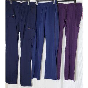 Scrub Pants M Tall Mechanical Stretch Medical Lot of 3 Koi, Heartsoul, Dickies